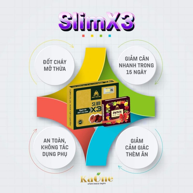 Thuốc giảm cân SLIMX3 có tốt không? Công dụng hiệu quả