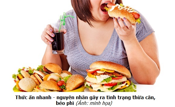 Thức ăn nhanh - nguyên nhân gây ra tình trạng thừa cân béo phì