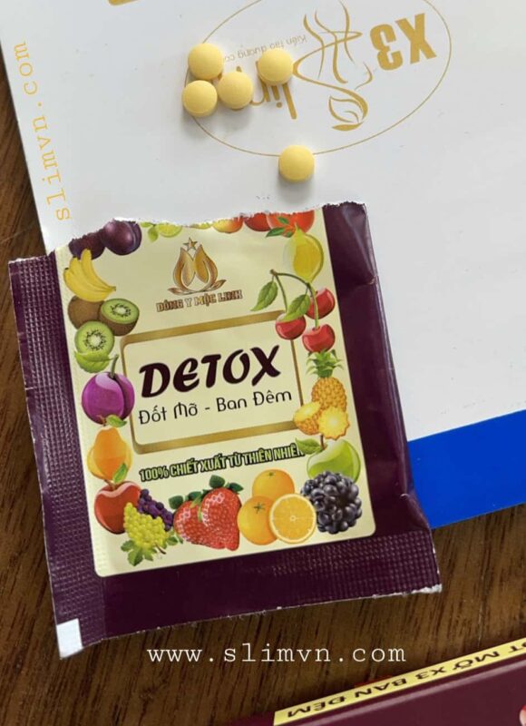 Detox tan mỡ X3 Slim Gói lẻ tặng 5 -10 viên (áp dụng khuyến mãi)