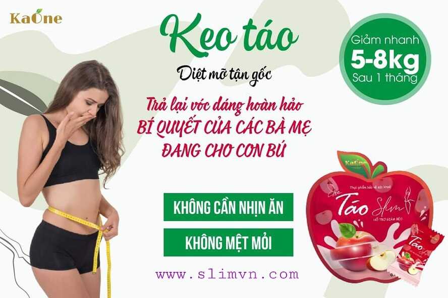 Kẹo Táo Slim 30 - hỗ trợ giảm cân giảm mỡ hiệu quả sau sinh