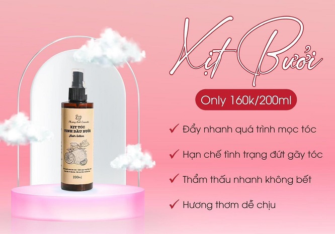 Dầu Gội Bồ Kết Bưởi Dừa - Tác dụng xịt kích mọc tóc tinh dầu bưởi Phuong Anh Cosmetic